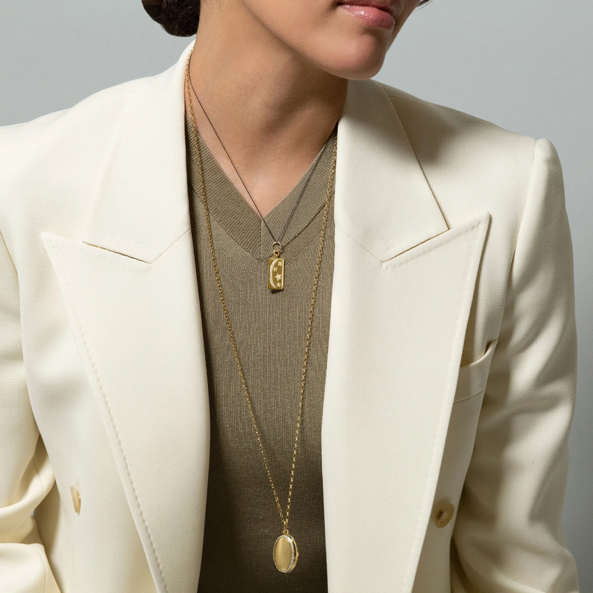 Four Image "Luxe" 18K Gold Locket Necklace