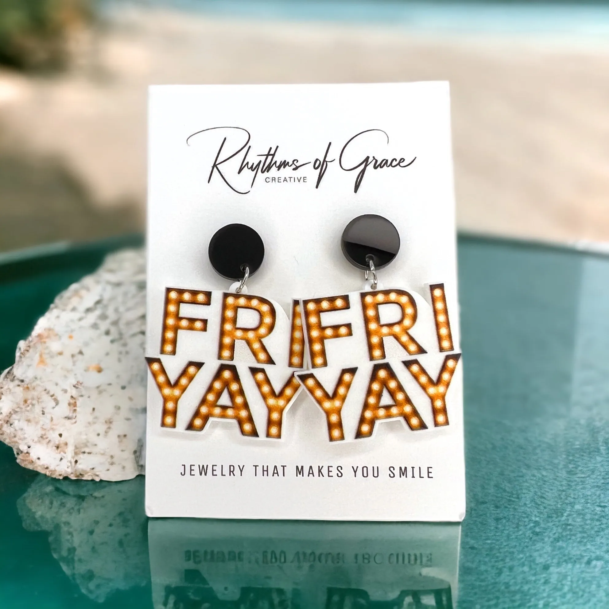 Friyay Earrings - Friday Earrings, Friday Accessories, Sassy Earrings, Fun Earrings, Sweet and Sassy