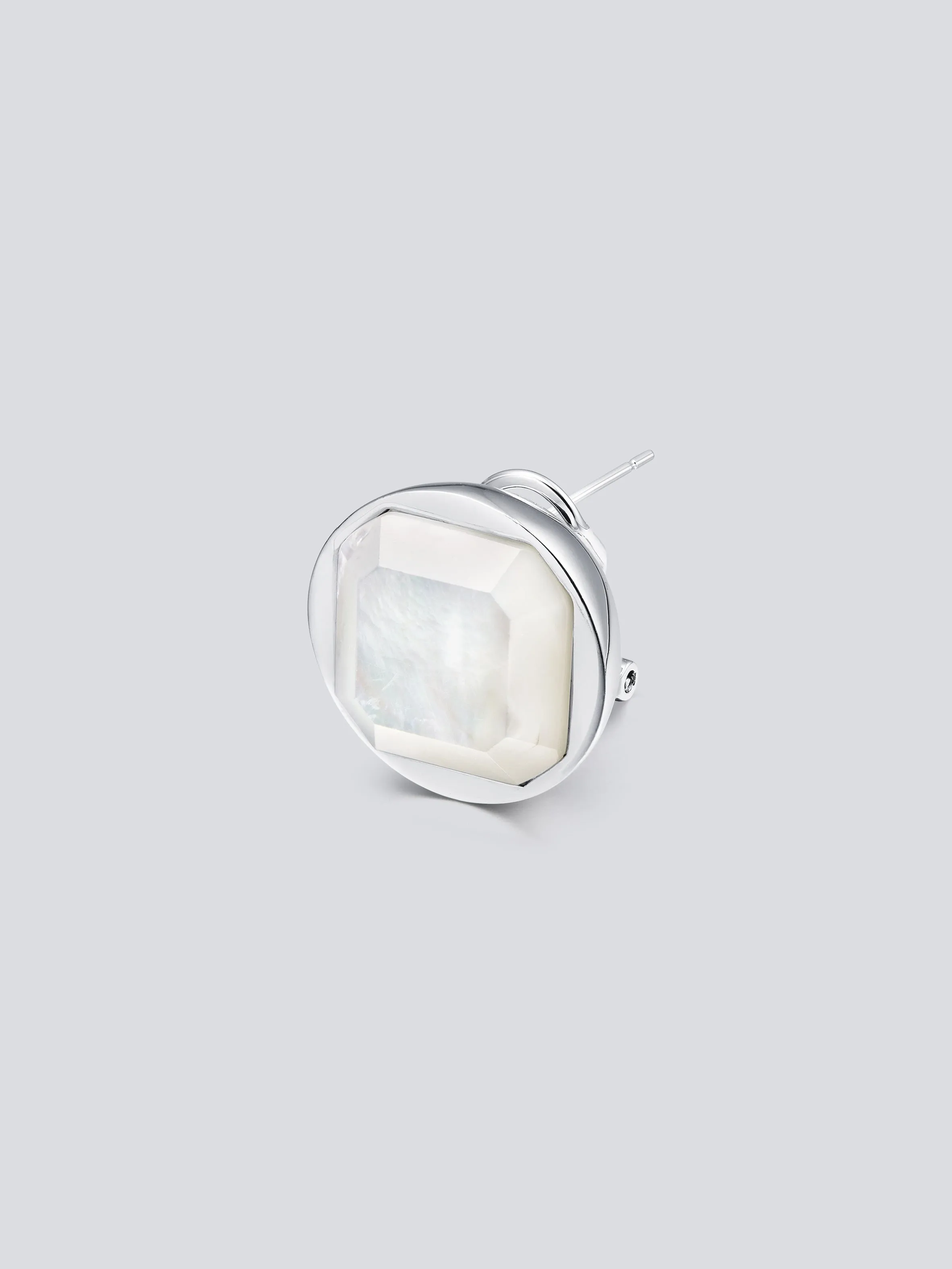 Gem Sphere Stud Earring with mop (L)