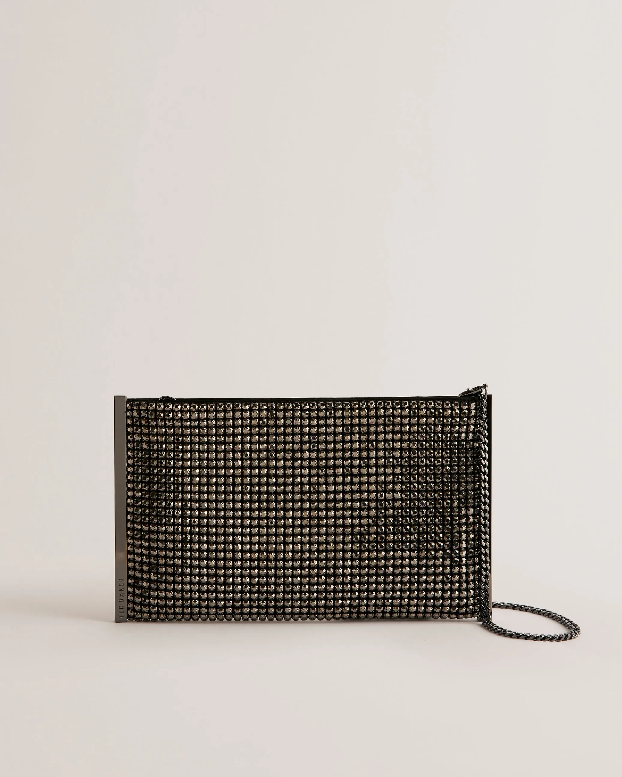 Glitzze Crystal Shoulder Bag Gunmetal