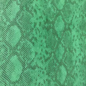 Green Matte Python Snake Skin Vinyl Fabric