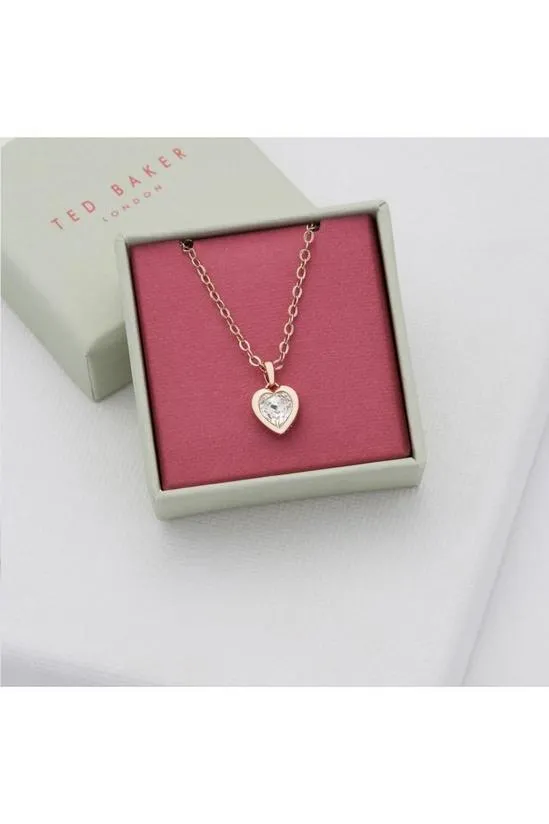 Hannela Crystal Heart Pendant Rose Gold