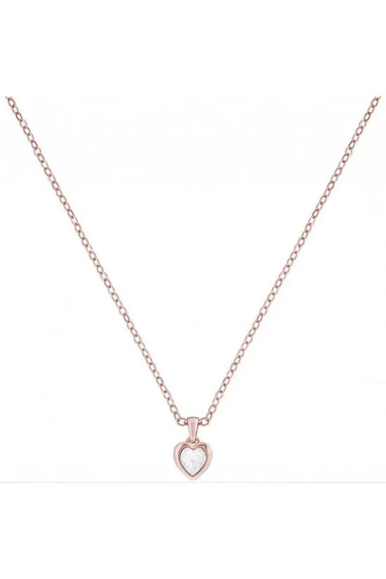 Hannela Crystal Heart Pendant Rose Gold