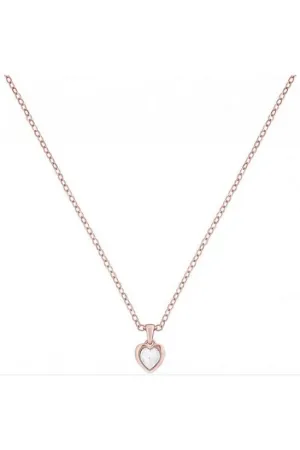 Hannela Crystal Heart Pendant Rose Gold