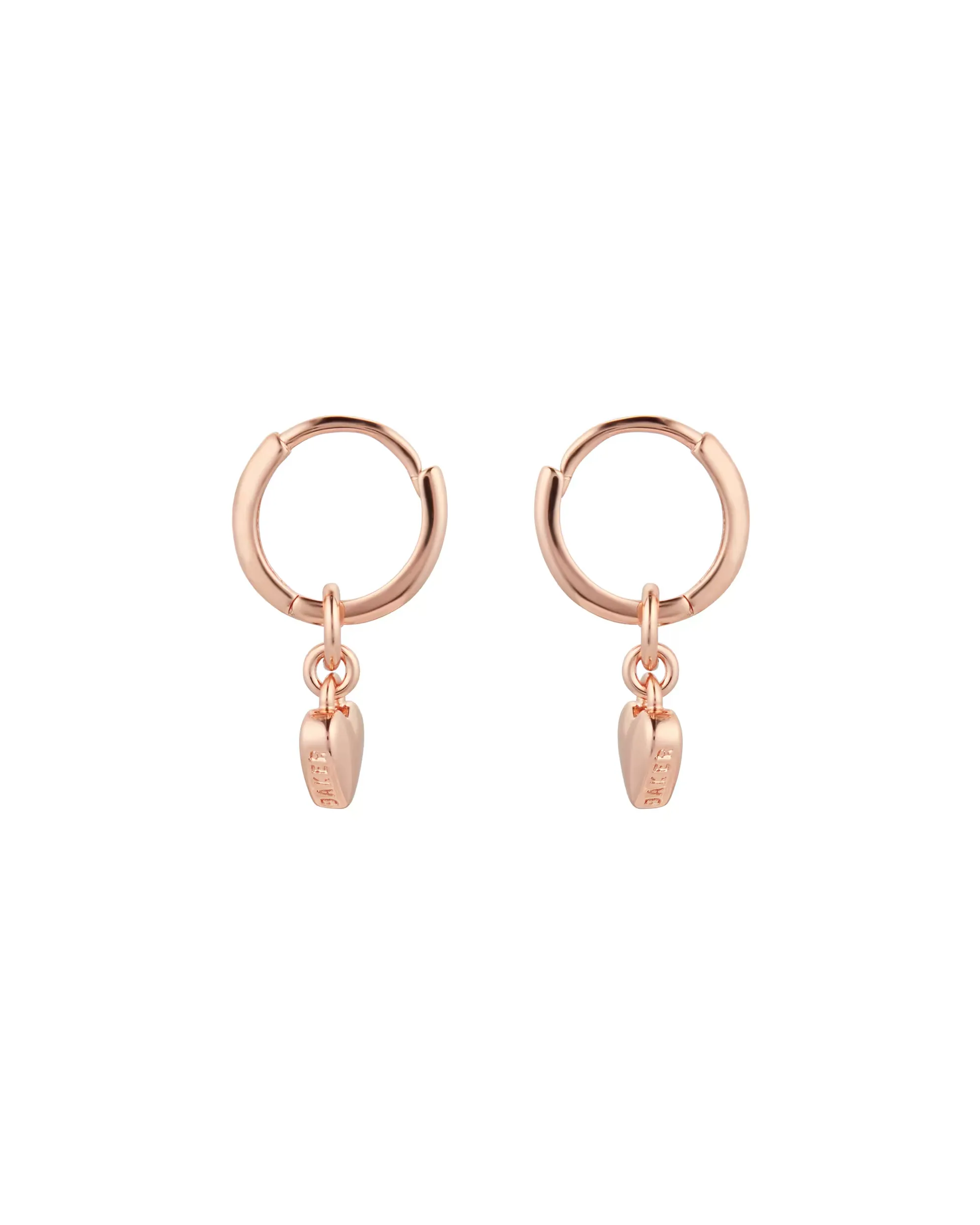 Harrye Tiny Heart Huggie Earring Rose Gold