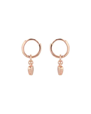 Harrye Tiny Heart Huggie Earring Rose Gold