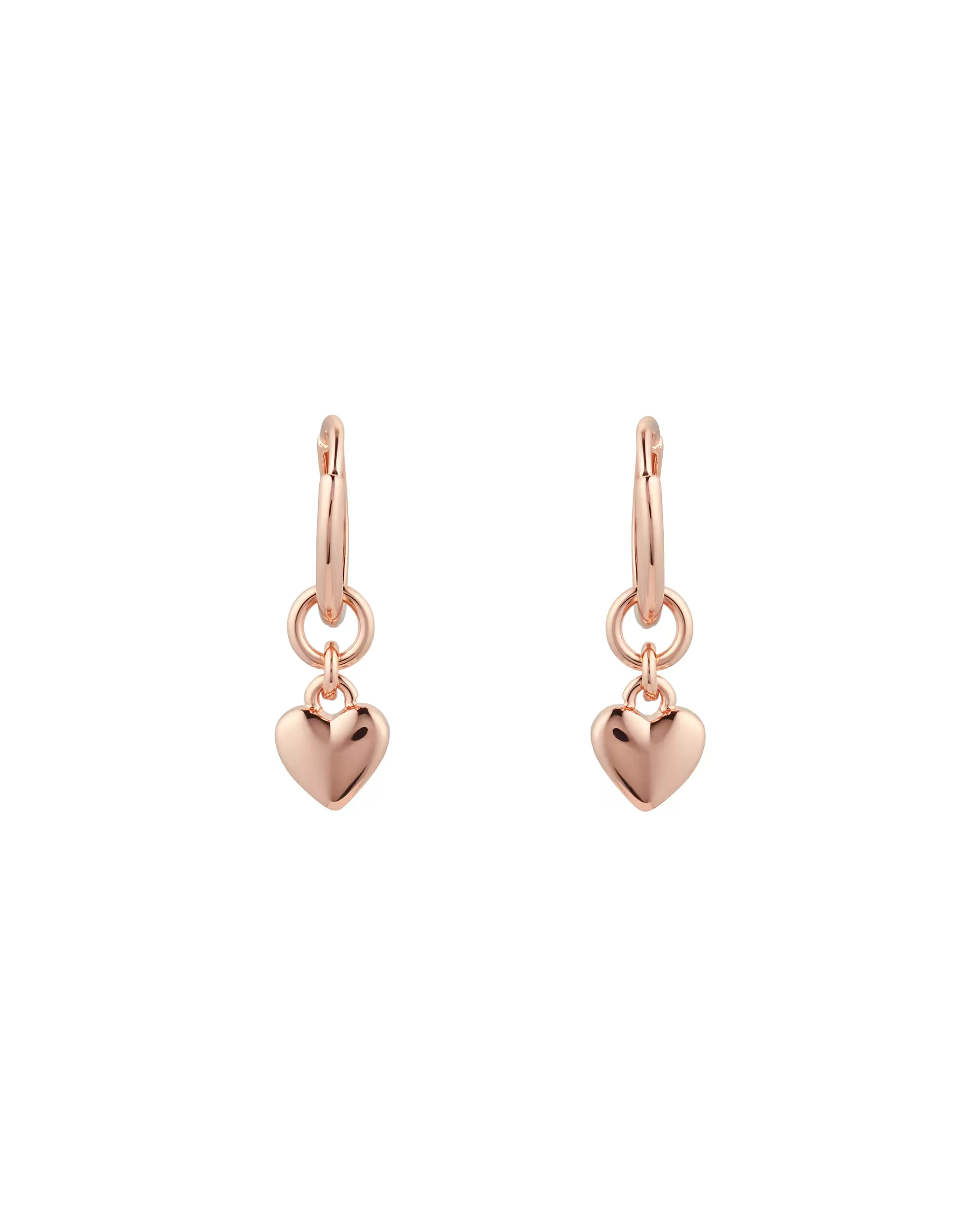 Harrye Tiny Heart Huggie Earring Rose Gold