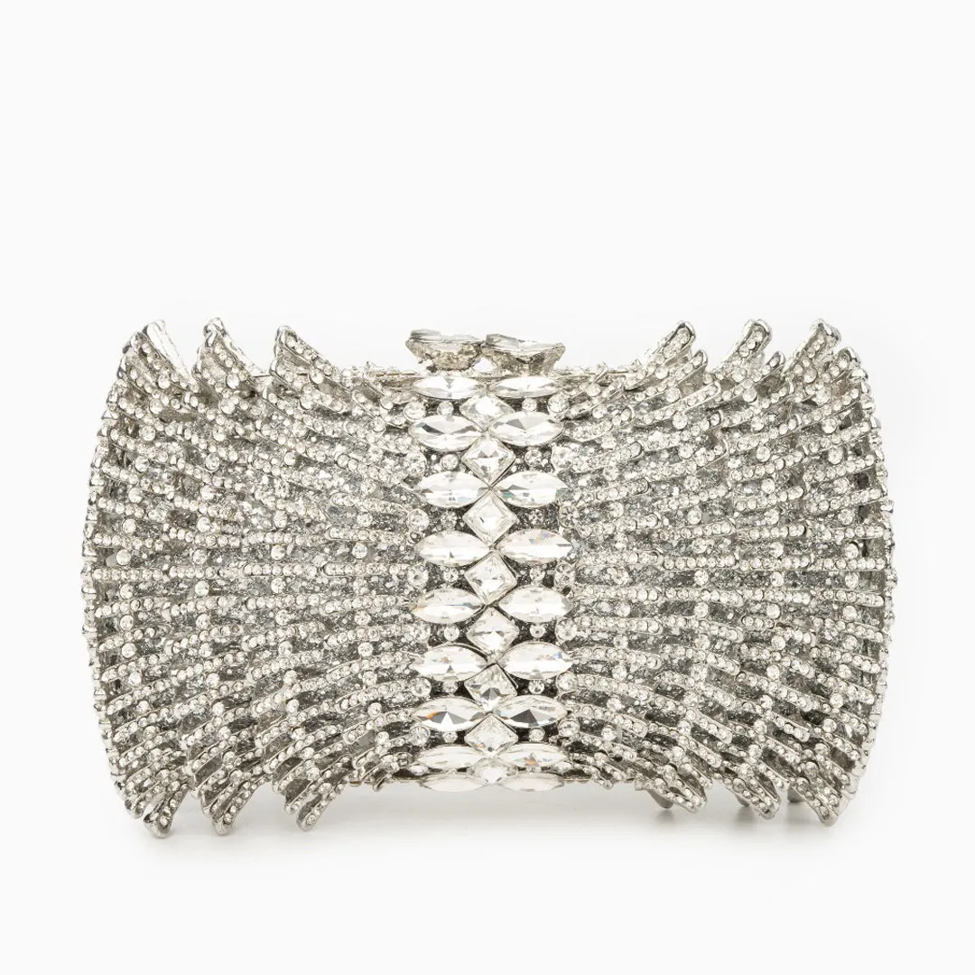 Julia Diamonds Clutch Bag - Silver