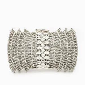 Julia Diamonds Clutch Bag - Silver