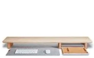 Maple Desk Shelf Bundle Without Laptop Lift