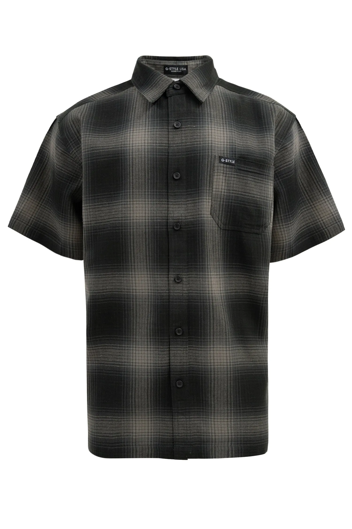 Men's Essential Plaid Short Sleeve Button Up Shirt