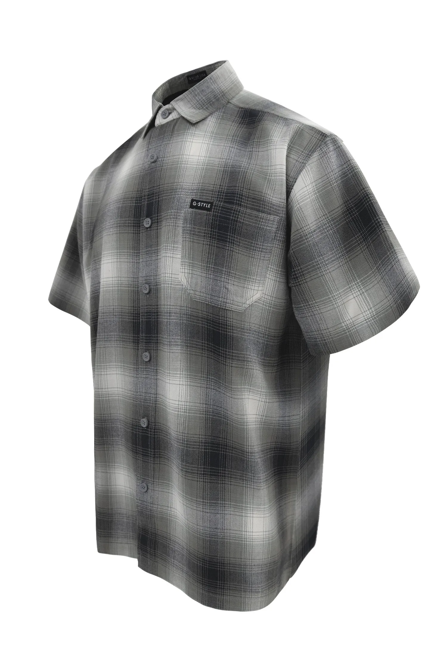 Men's Essential Plaid Short Sleeve Button Up Shirt