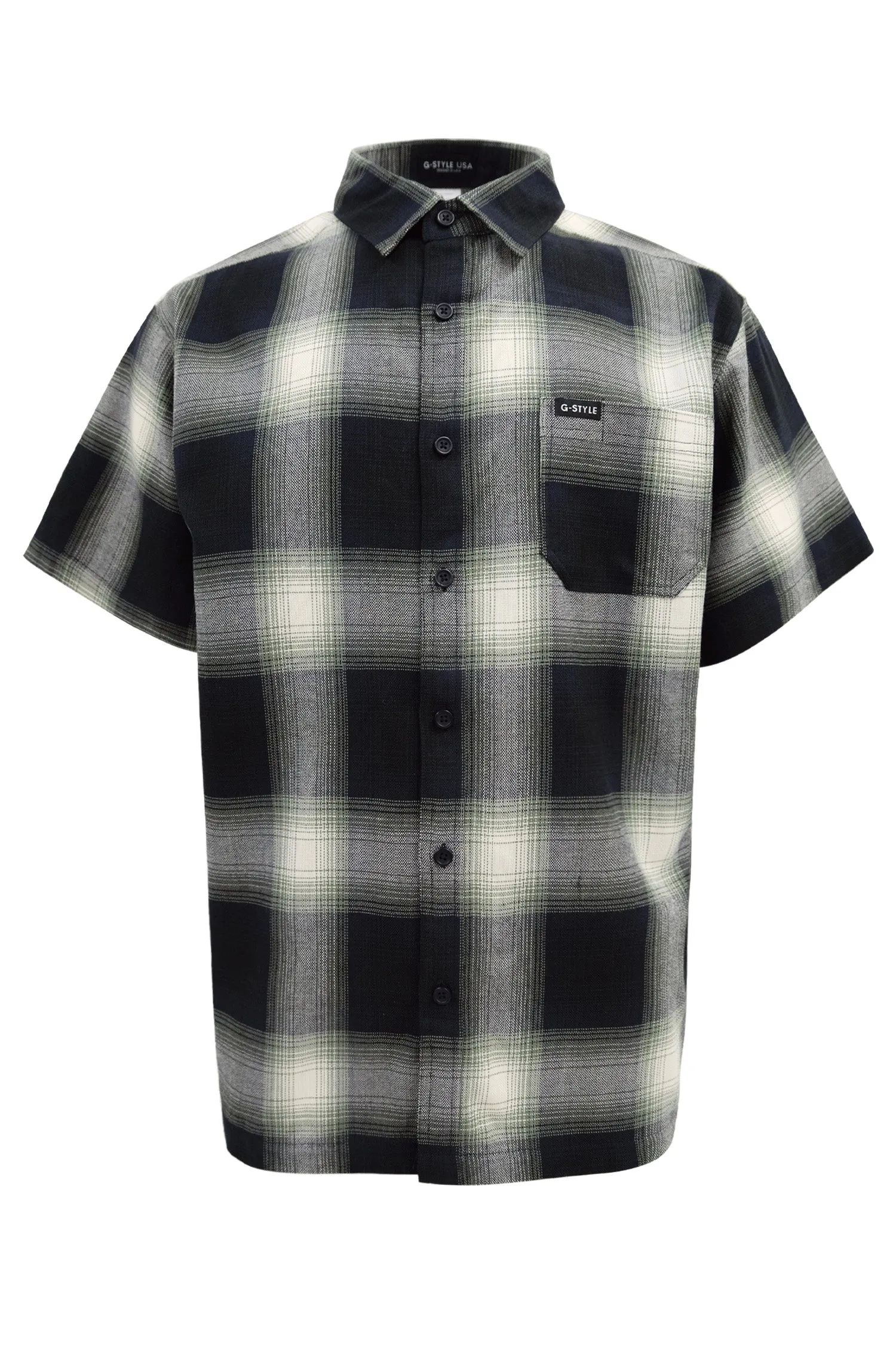 Men's Essential Plaid Short Sleeve Button Up Shirt