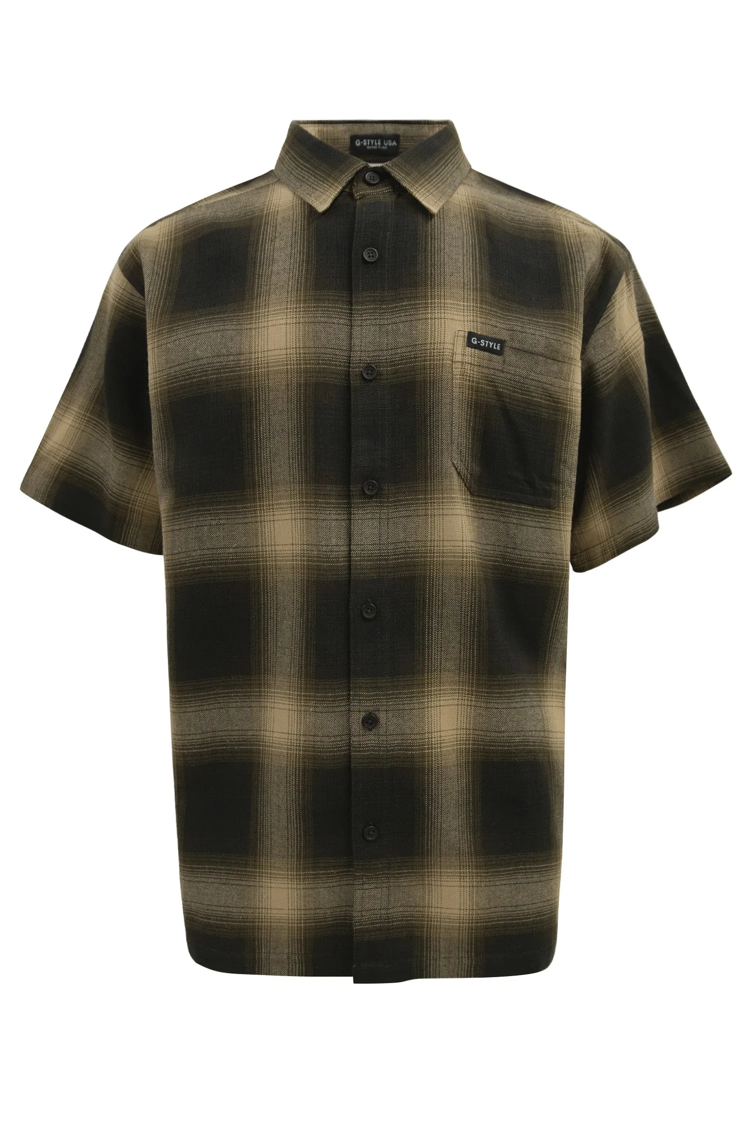 Men's Essential Plaid Short Sleeve Button Up Shirt