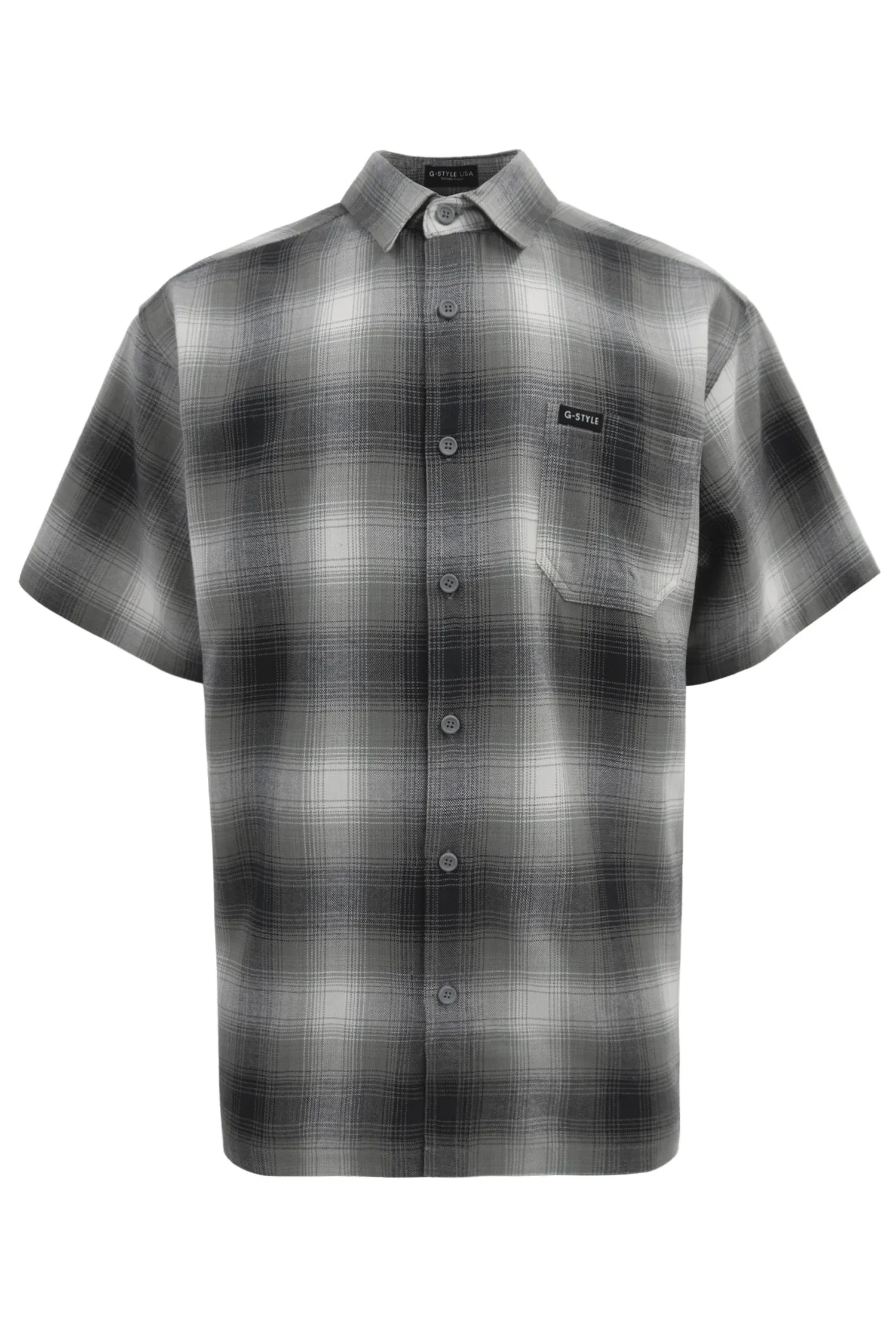 Men's Essential Plaid Short Sleeve Button Up Shirt