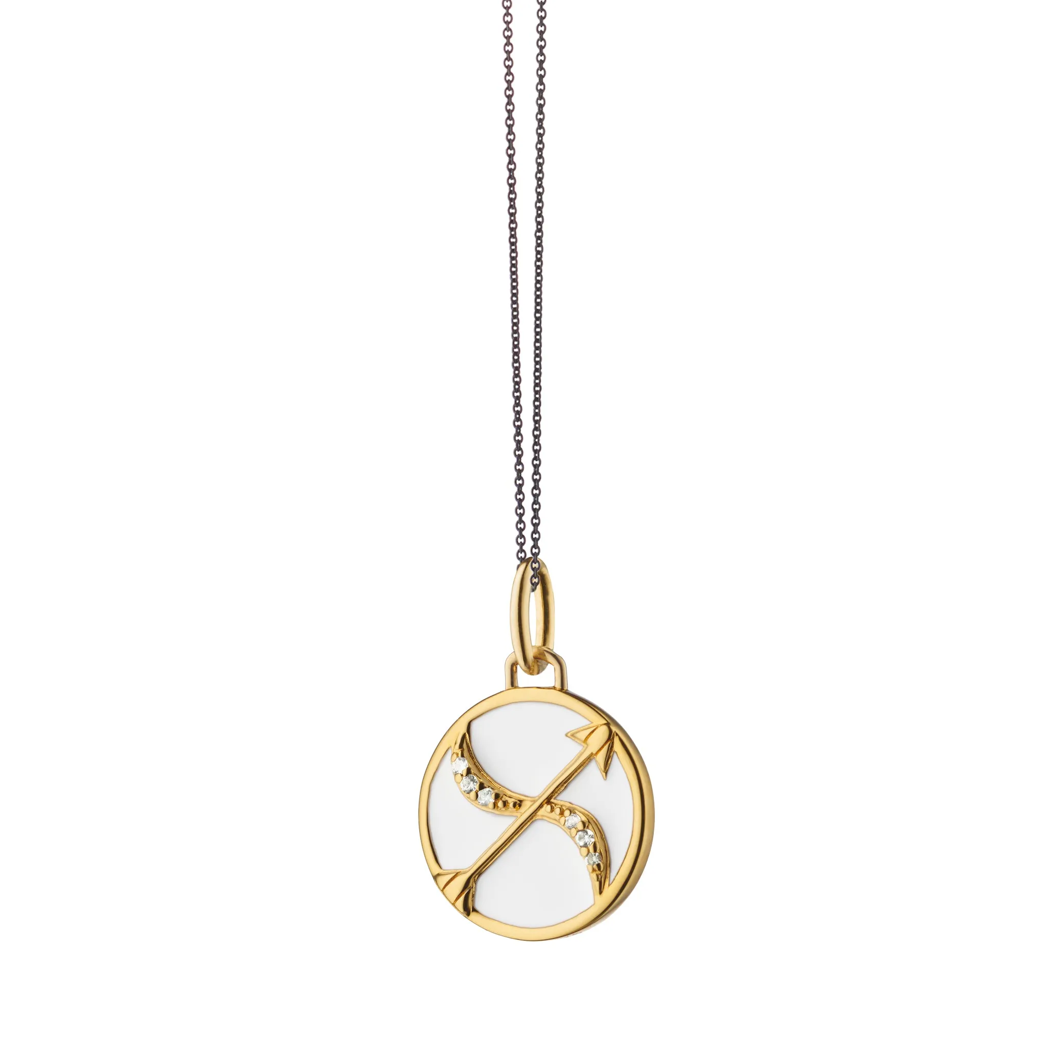 Mini "Sagittarius" Enamel Vermeil Charm