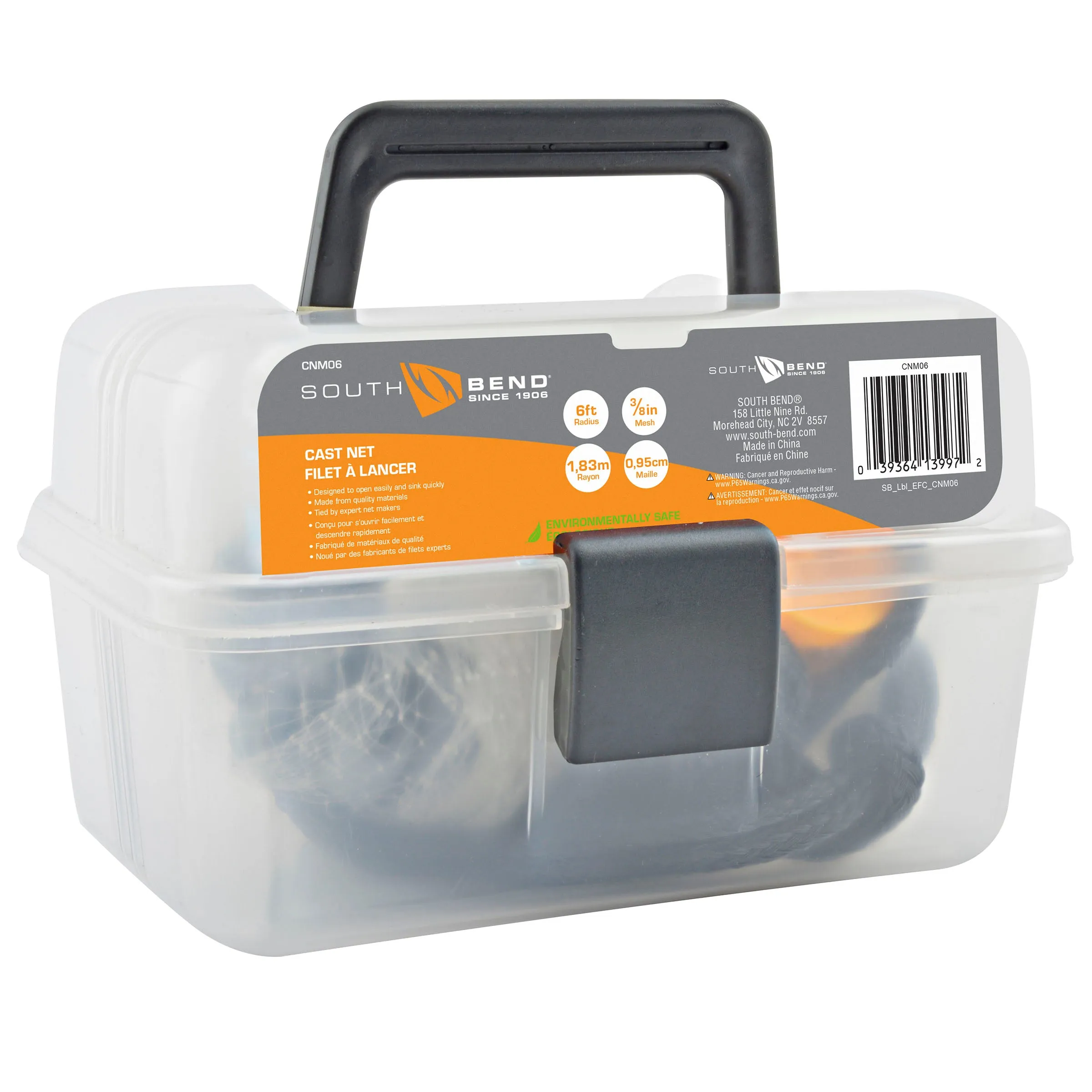 Monofilament Cast Net with Storage Box