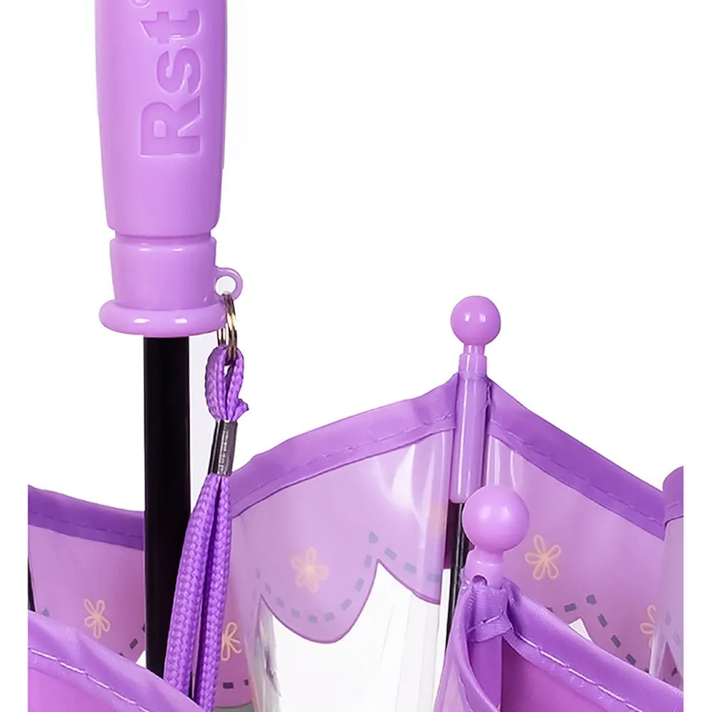 Ms.Foxy Transparent Style Purple Umbrella for Kids