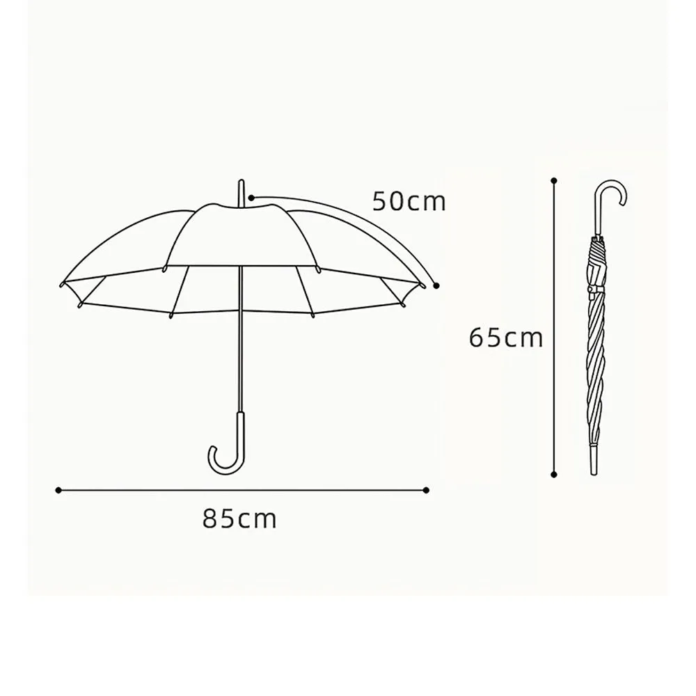 Ms.Foxy Transparent Style Purple Umbrella for Kids