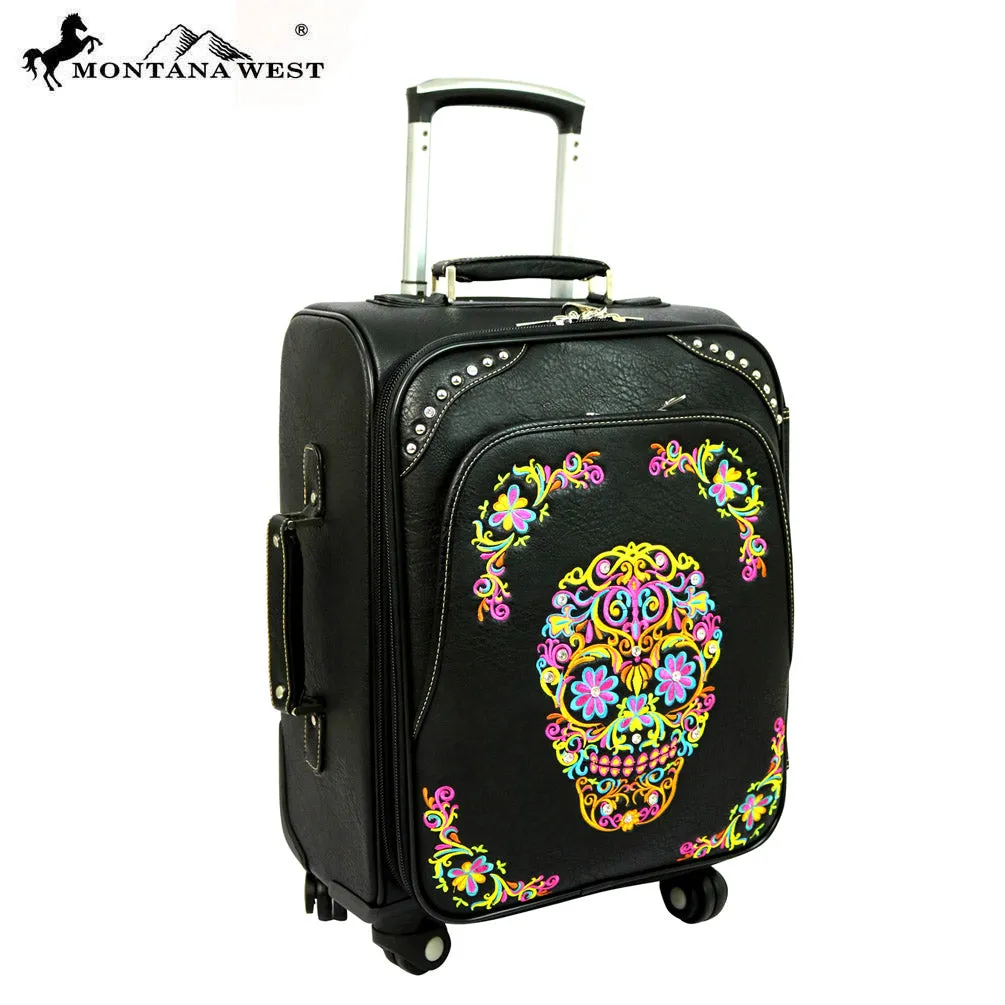 MW326-L1/2/3 Montana West Sugar Skull Collection 3 PC Luggage Set