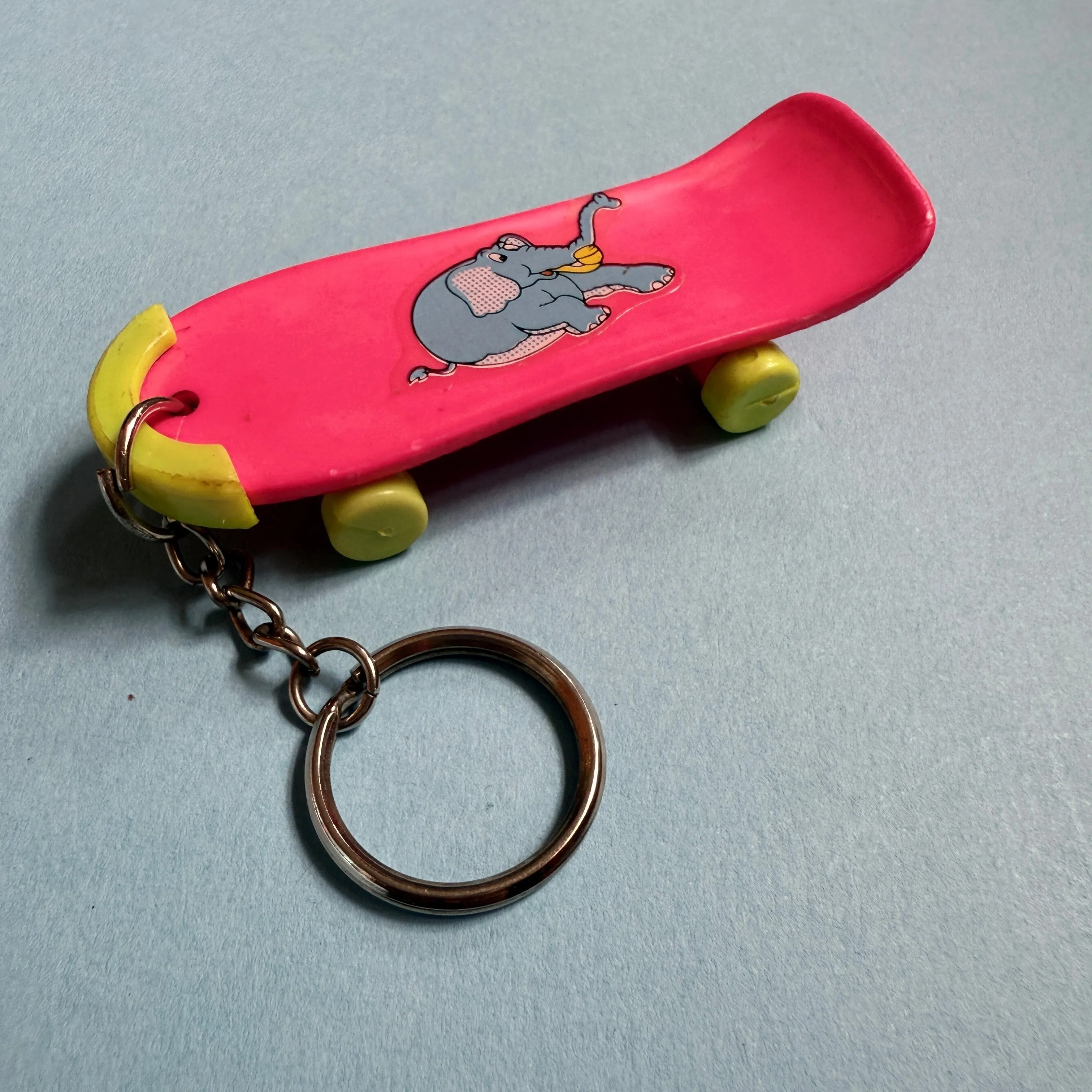 Neon 80s mini pink skateboard charm