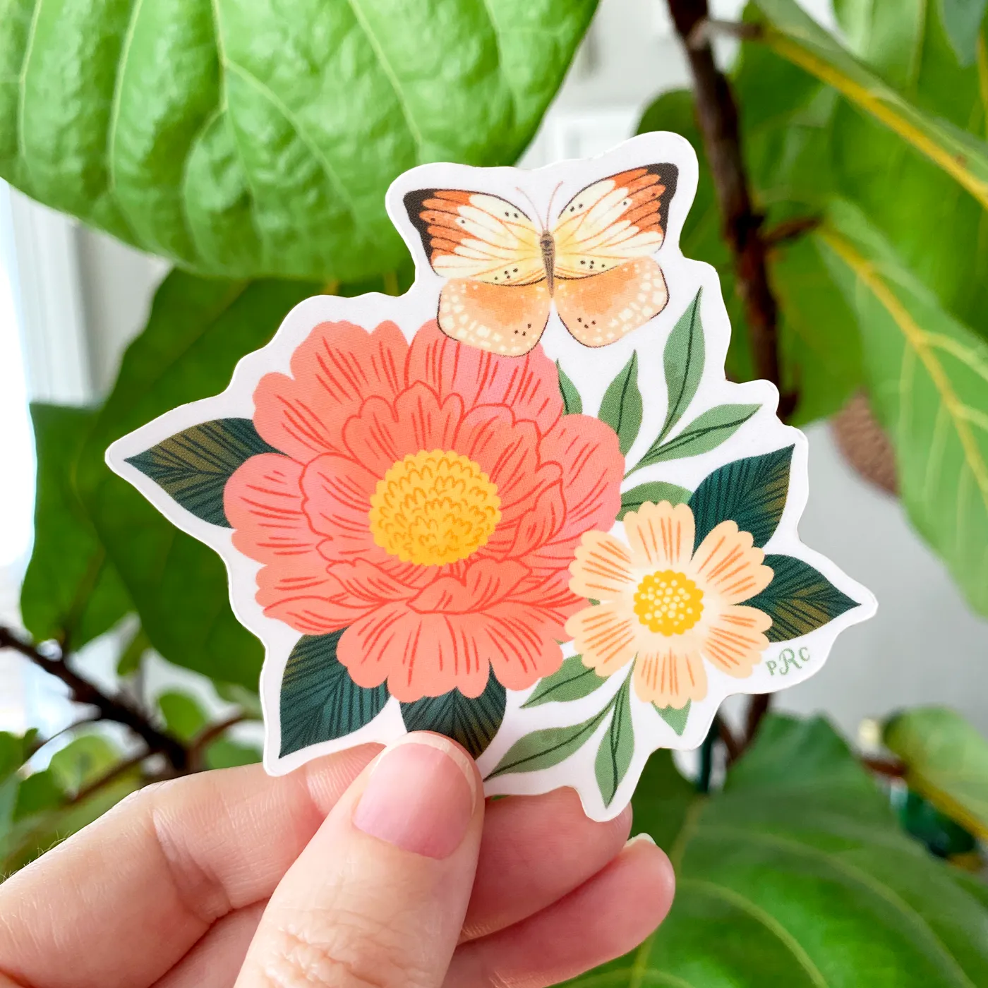 NEW! Butterfly Floral Cluster Sticker