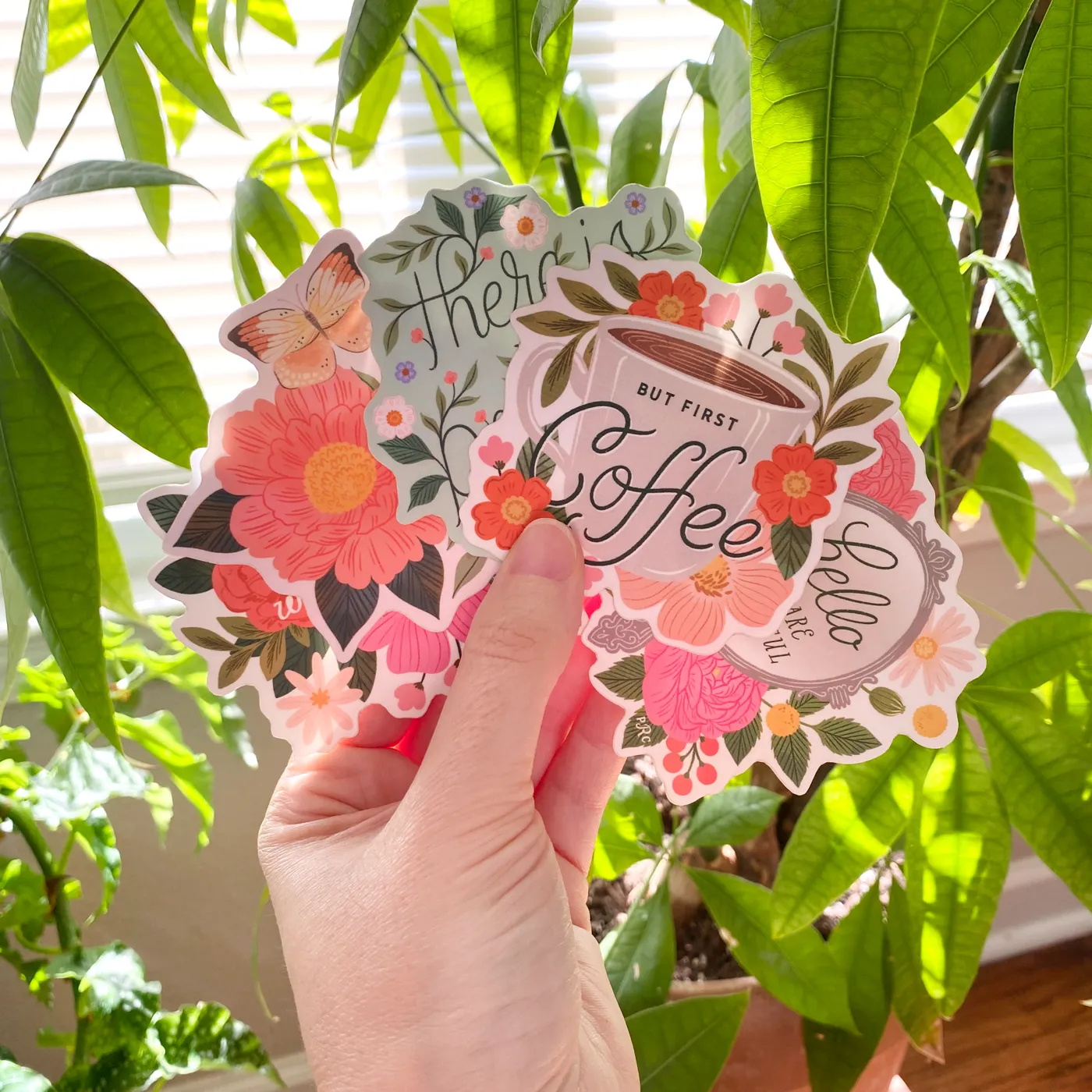 NEW! Butterfly Floral Cluster Sticker