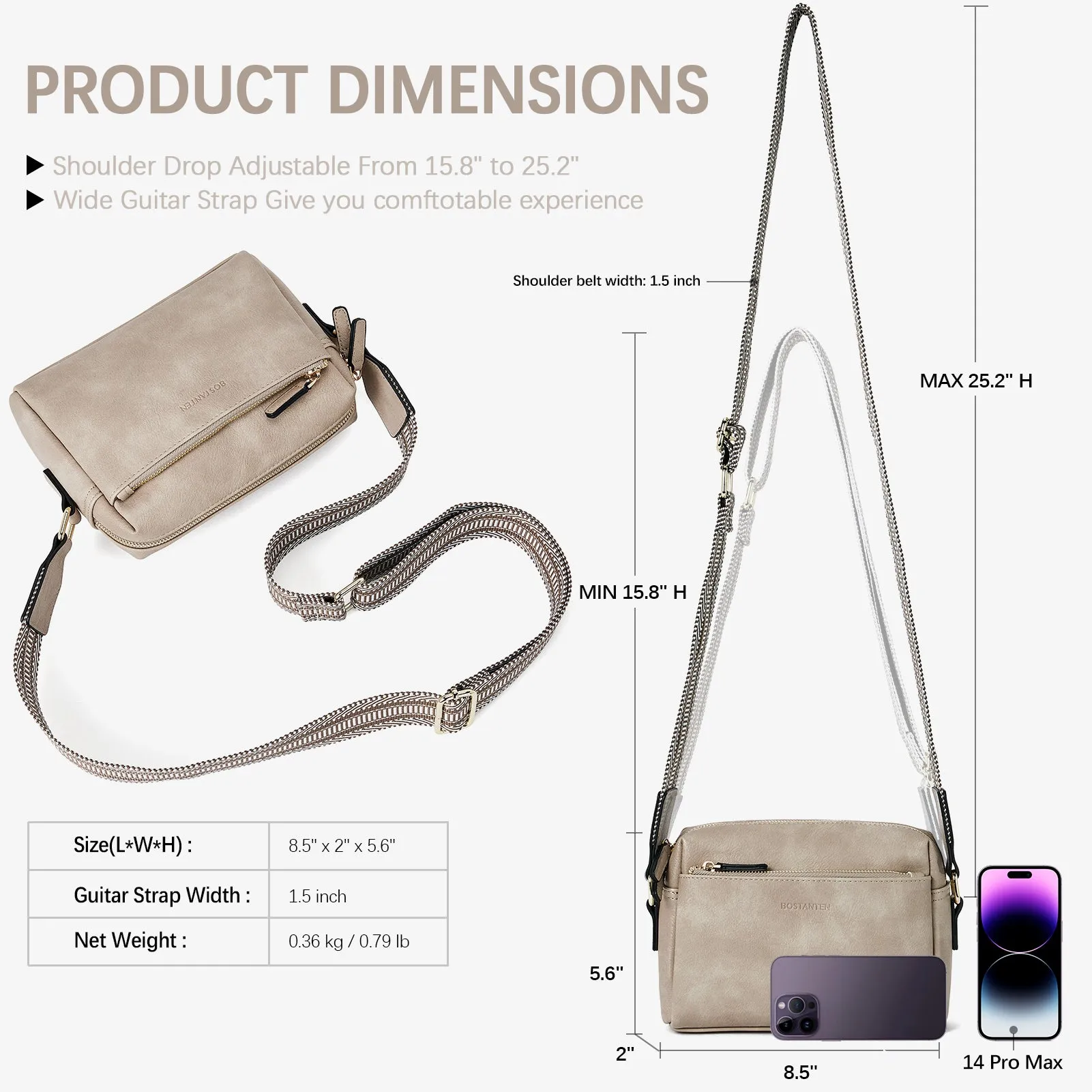 Nola Keep Your Essentials Organized with a Triple Zip Cell Phone Leather Handbag