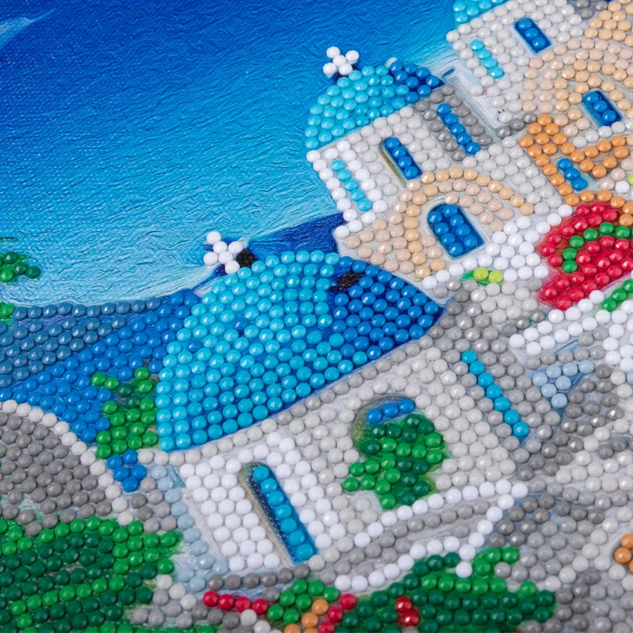 "Blue House View" Crystal Art Kit 30x30cm