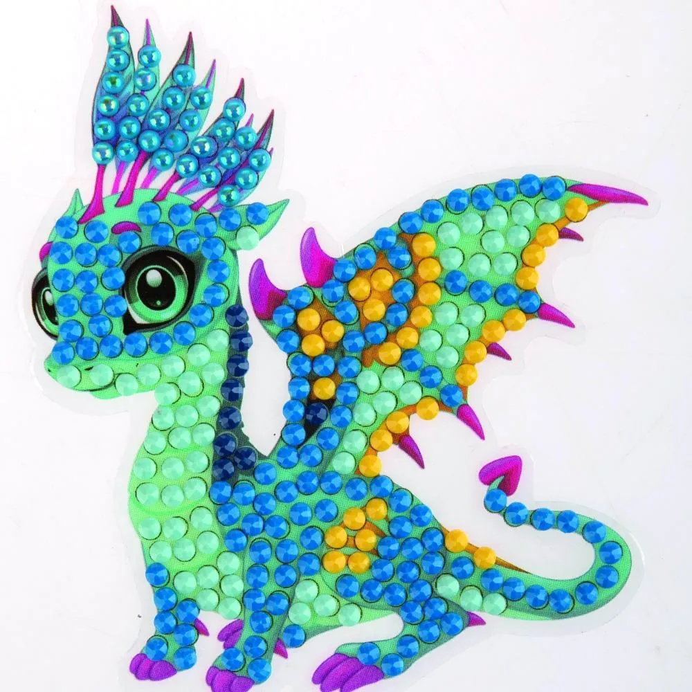 "Friendly Dragon" Crystal Art Motif (With tools) - CAMK-51