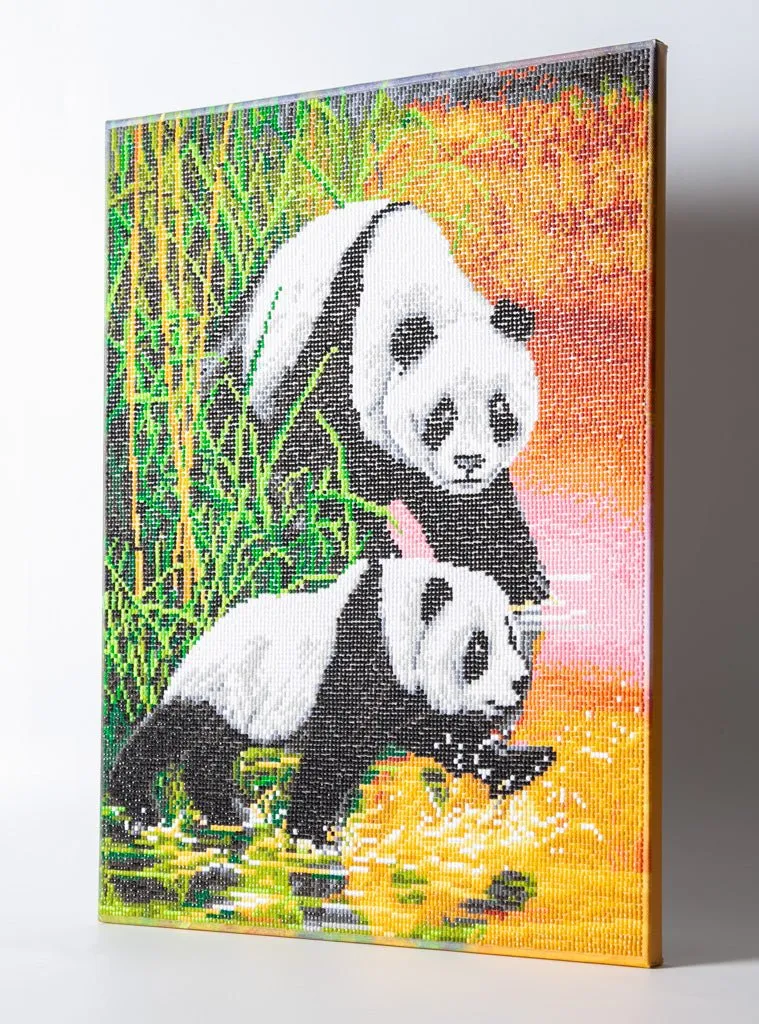 "Panda Playtime" Crystal Art Kit 40x50cm