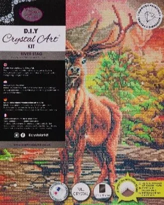 "River Stag" Crystal Art Kit 40x50cm