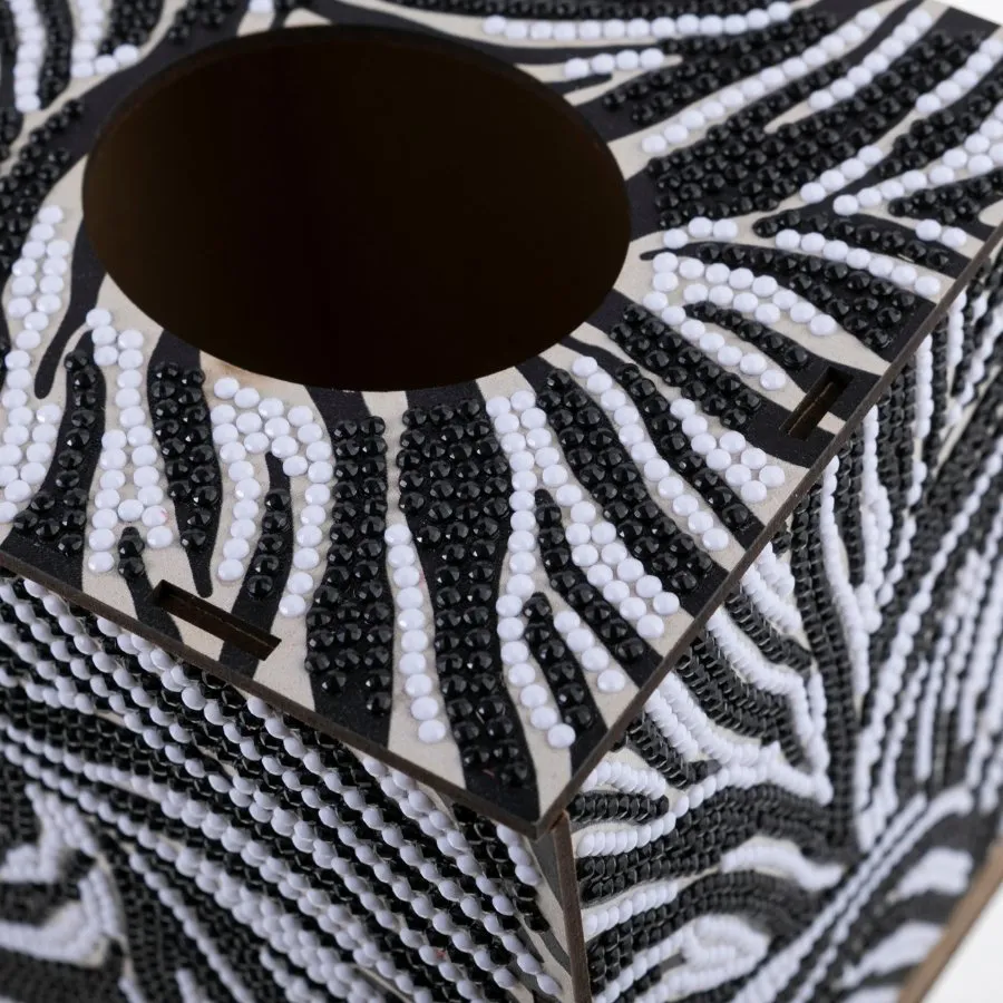 "Zebra" Crystal Art Tissue Box