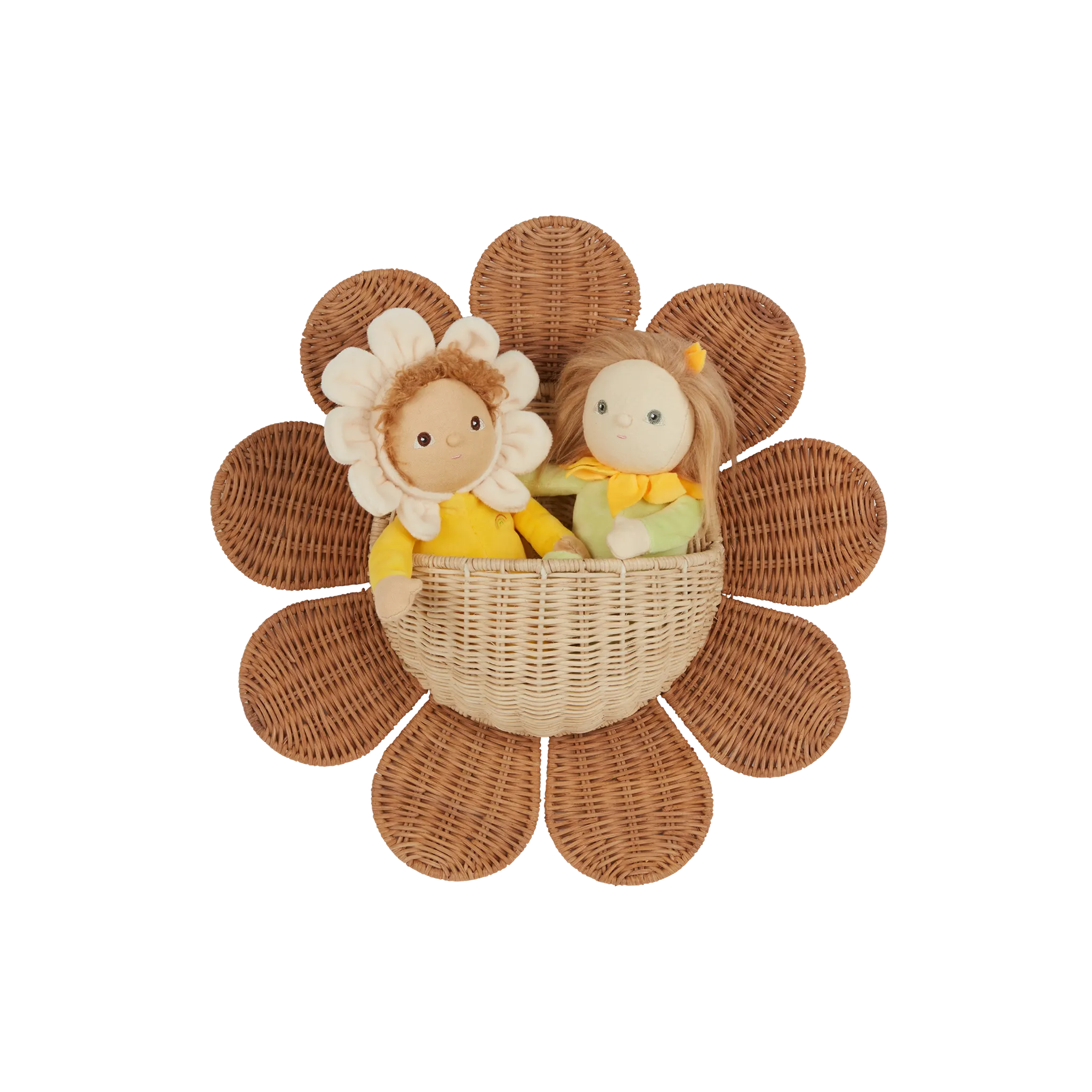 Rattan Daisy Wall Basket