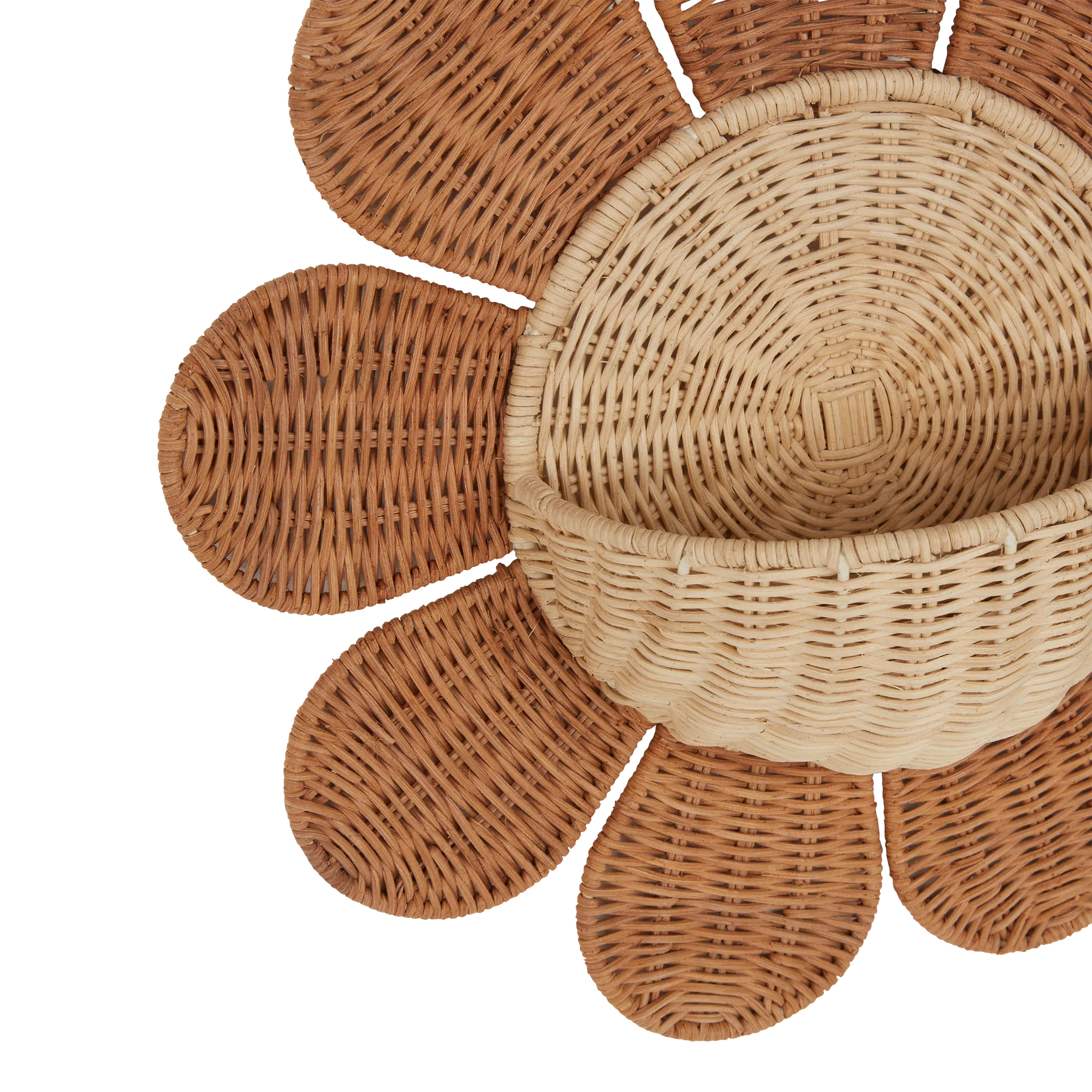 Rattan Daisy Wall Basket