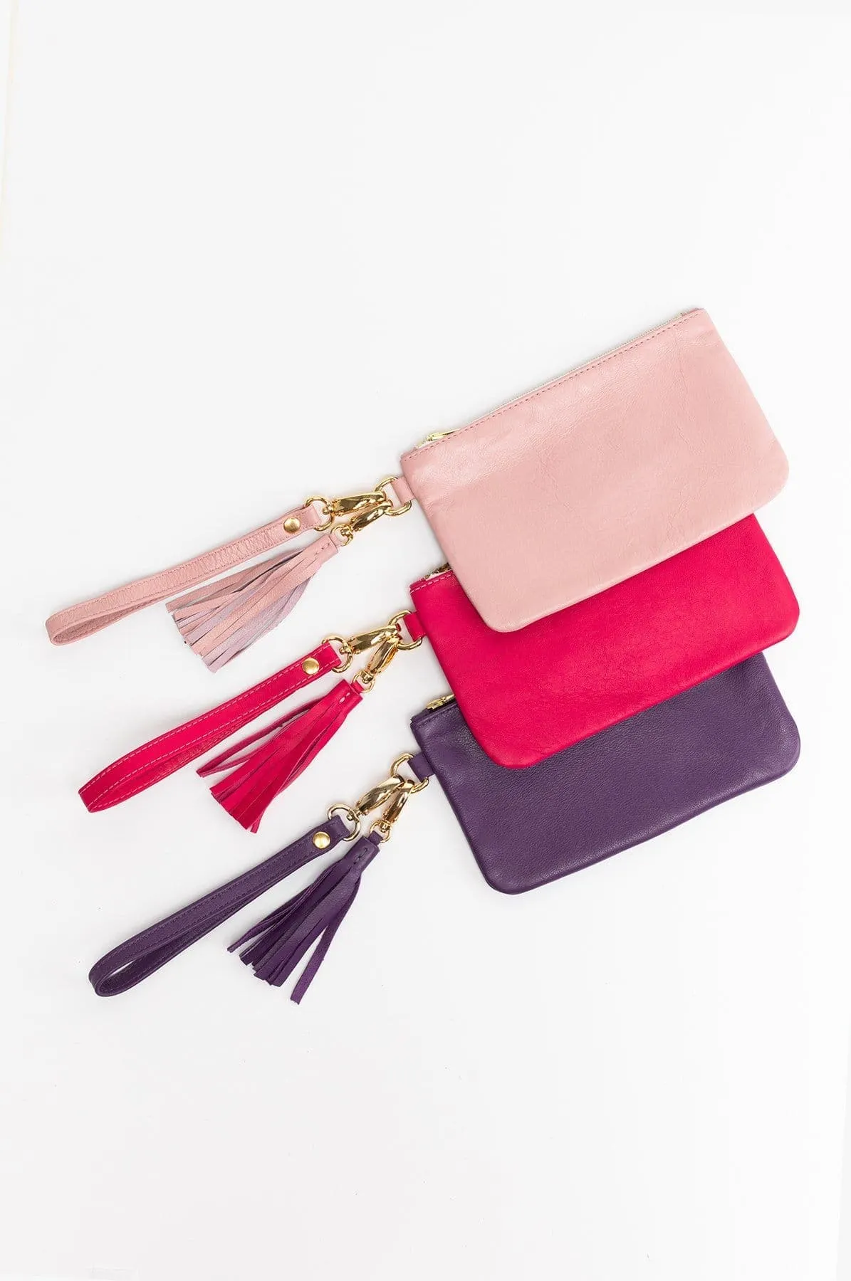 RLH3407 - The Leather Wristlet Zip Pouch