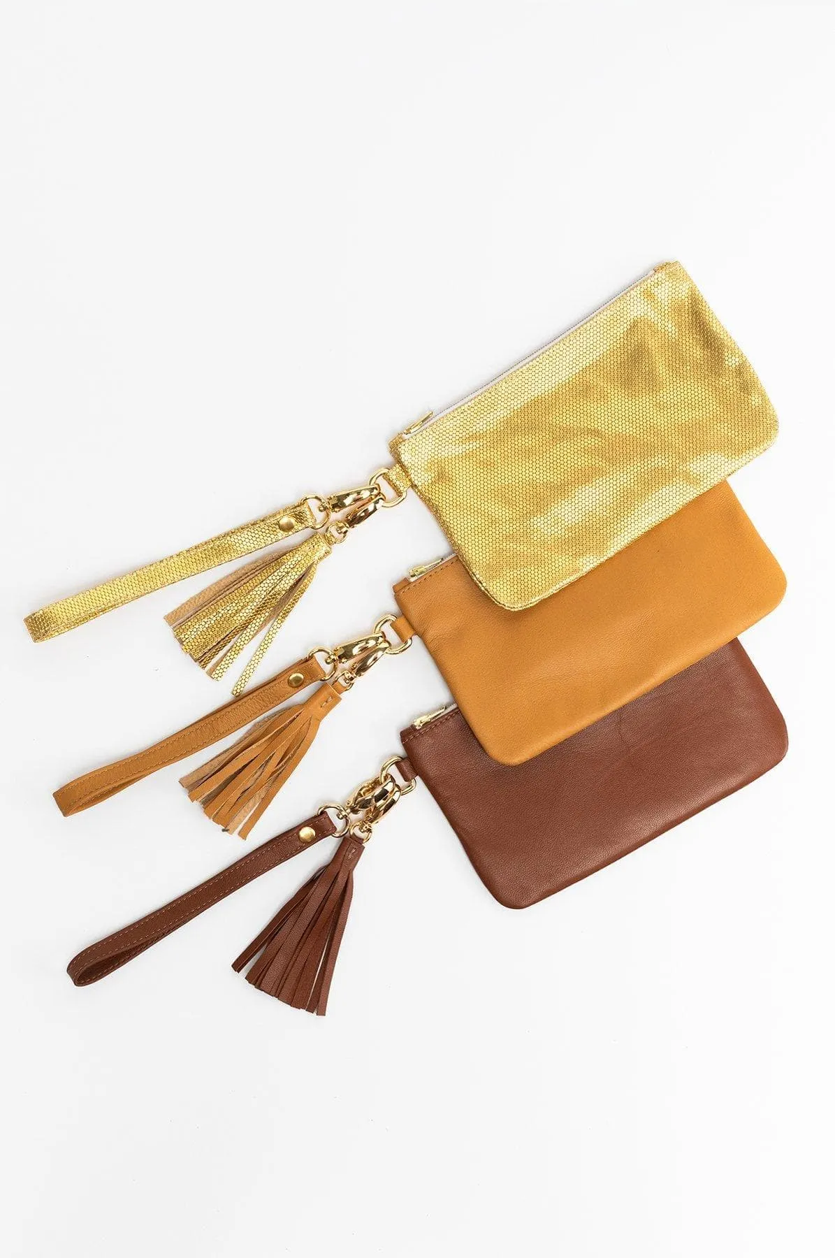 RLH3407 - The Leather Wristlet Zip Pouch