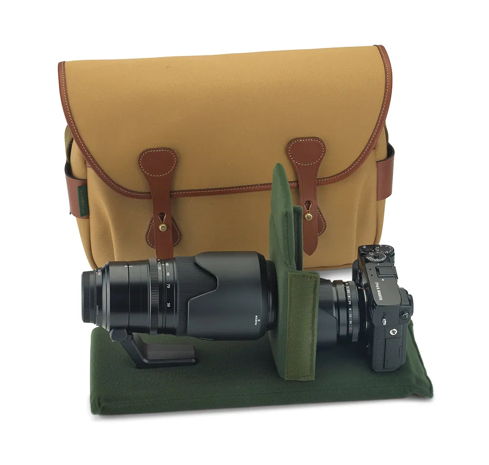 S4 Camera Bag - Burgundy Canvas / Chocolate Leather