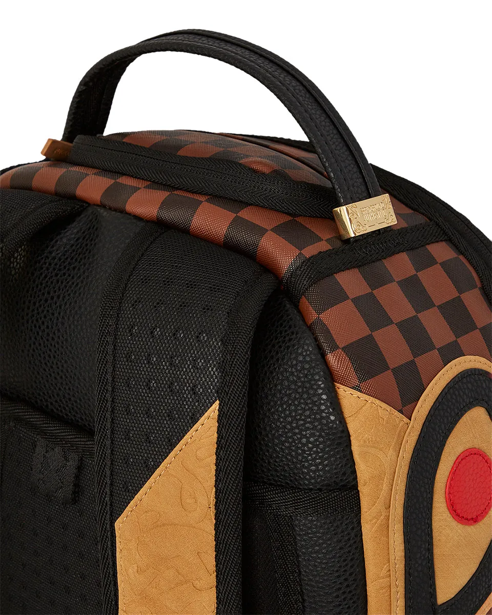 Sprayground Henny Raceway Gaff In Brown Check Backpack