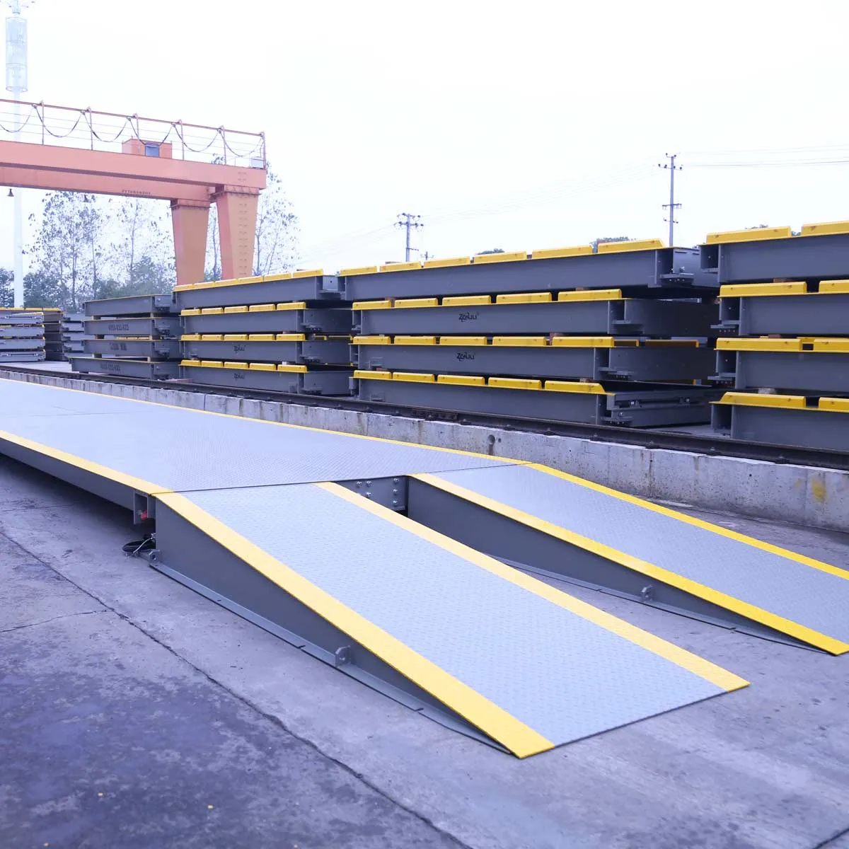 TMG Industrial 100 ton Weighbridge Truck Scale, -35℃ to  70℃, 10’ x 56’ (W x L), High-Quality Steel, U-Shape Beam Design, 120% Safe Overload, TMG-FST100