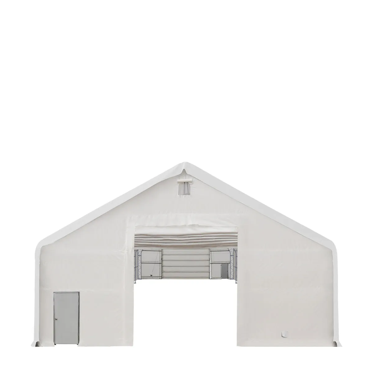 TMG Industrial 40' x 40' Dual Truss Storage Shelter with Heavy Duty 21 oz PVC Cover & Drive Through Doors, TMG-DT4041