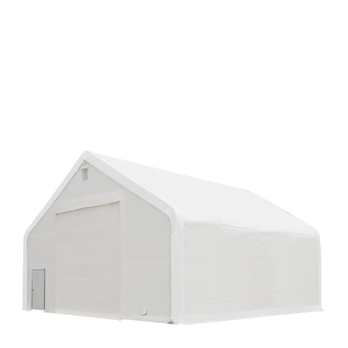 TMG Industrial 40' x 40' Dual Truss Storage Shelter with Heavy Duty 21 oz PVC Cover & Drive Through Doors, TMG-DT4041