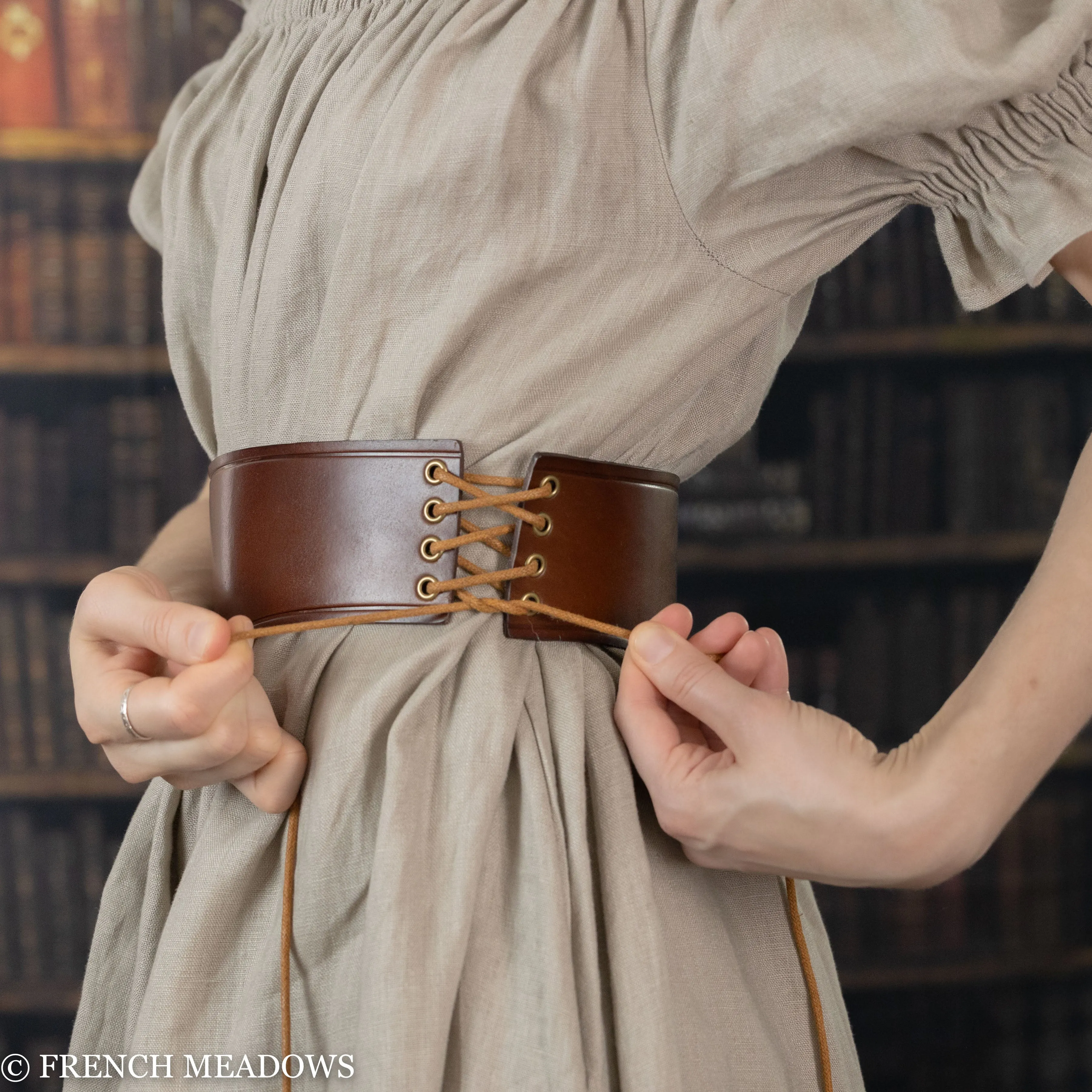 Wide Leather Waist Belt