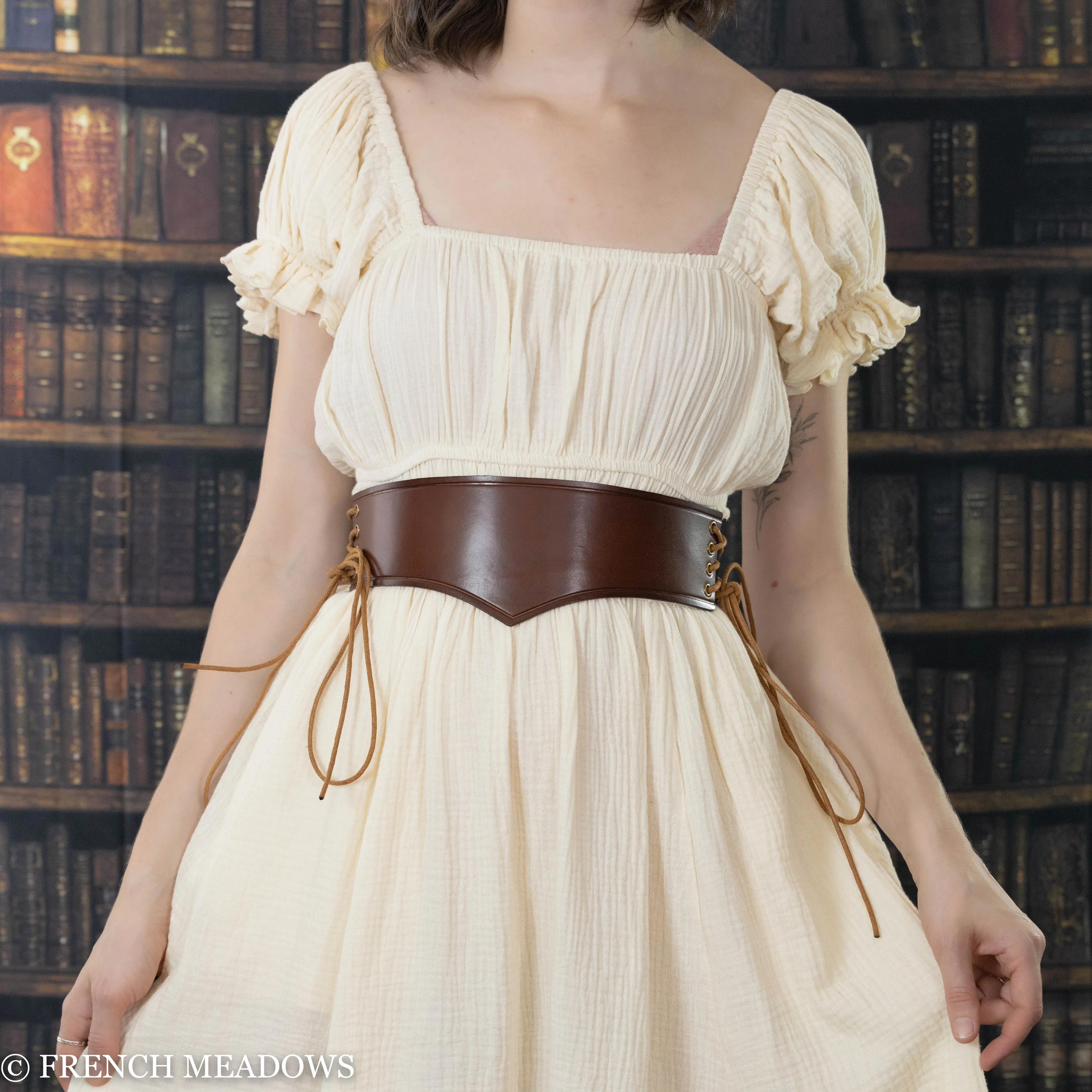 Wide Leather Waist Belt