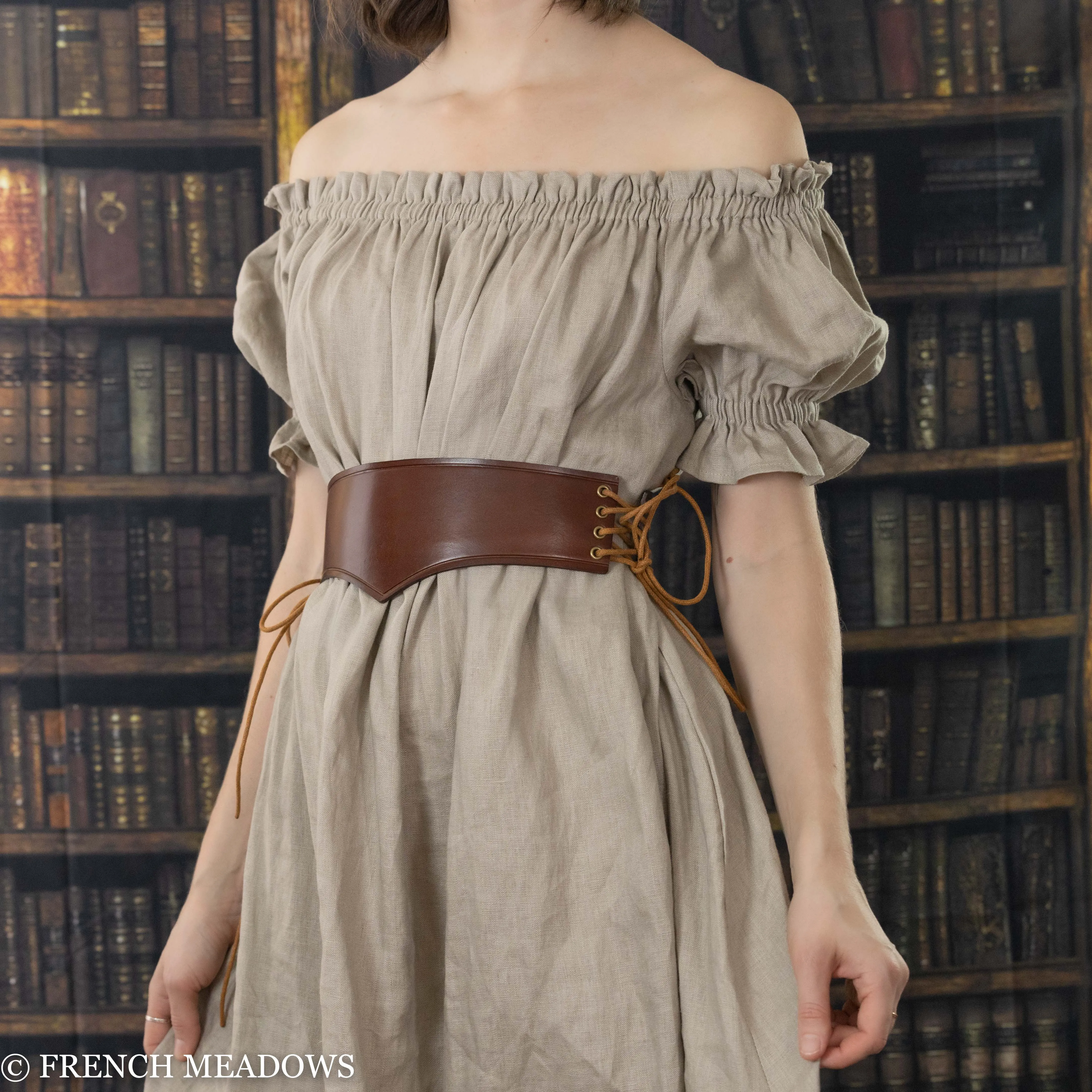 Wide Leather Waist Belt