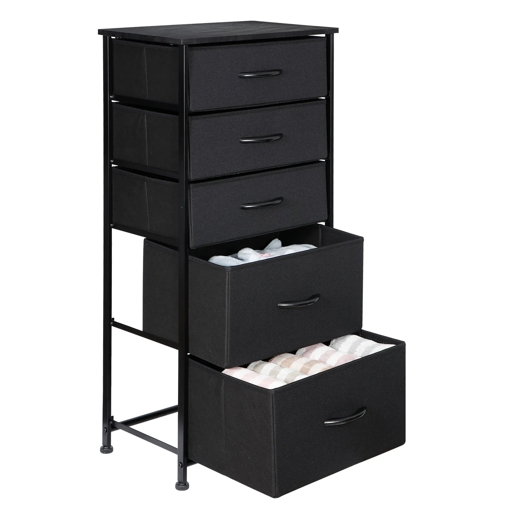 ZENY™ Fabric Dresser with 5 Drawers, Vertical Dresser Storage Tower, Storage Cabinet Organizer